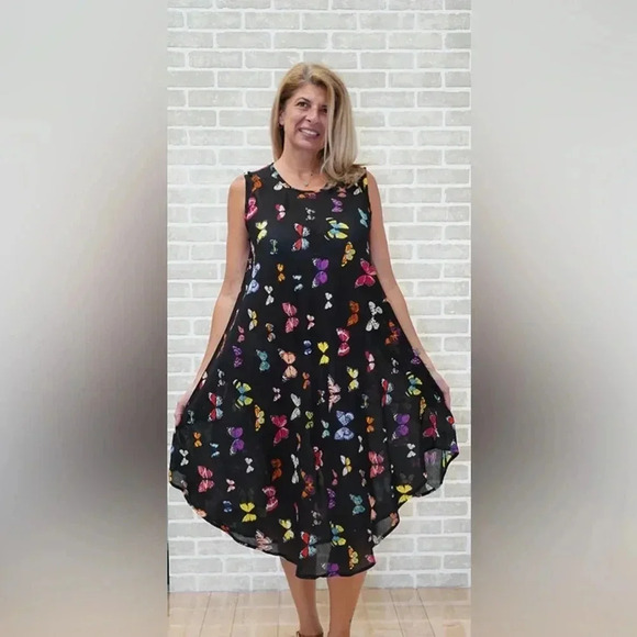 Shiva Fashions | Butterfly 🦋 Tank Top Dress - Picture 1 of 7